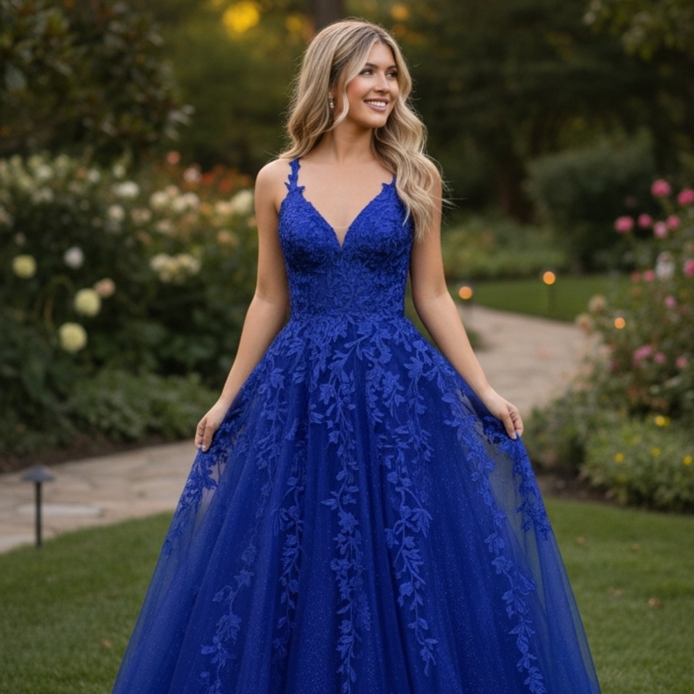 Blue Lace Graduation Or Special Occasion BRAND NEW WITH TAGS